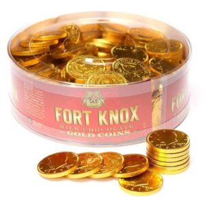 Fort Knox Milk Chocolate Gold Coins Tub 1.5" 2lb 180ct